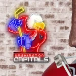 Washington Capitals Neon Sign Mascot Acrylic 1