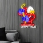 Washington Capitals Neon Sign Mascot Acrylic 1