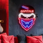 Washington Capitals Neon Sign Skull 1