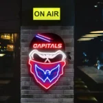 Washington Capitals Neon Sign Skull 1
