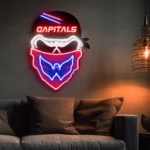 Washington Capitals Neon Sign Skull 1