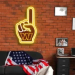 Washington Commanders Neon Sign Nfl Foam Finger 1
