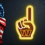 Washington Commanders Neon Sign Nfl Foam Finger 1