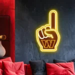 Washington Commanders Neon Sign Nfl Foam Finger 1