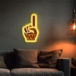 Washington Commanders Neon Sign Nfl Foam Finger 1