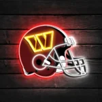 Washington Commanders Neon Sign Nfl Football Helmet Acrylic Led 1