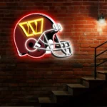 Washington Commanders Neon Sign Nfl Football Helmet Acrylic Led 1