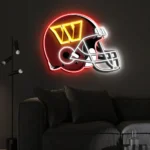 Washington Commanders Neon Sign Nfl Football Helmet Acrylic Led 1