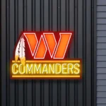 Washington Commanders Neon Sign W Commanders Sign 1