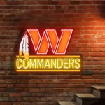 Washington Commanders Neon Sign W Commanders Sign 1