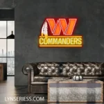 Washington Commanders Neon Sign W Commanders Sign 1