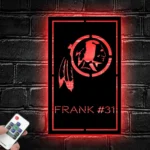 Washington Football Team Metal Sign Custom Number 1