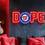 Washington Nationals Neon Sign Dripping Dope 1