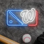 Washington Nationals Neon Sign Mlb Logo 1