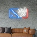 Washington Nationals Neon Sign Mlb Logo 1