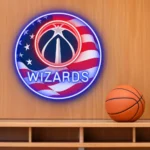 Washington Wizards Neon Sign Us Pennant Acrylic 1