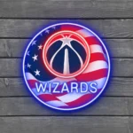 Washington Wizards Neon Sign Us Pennant Acrylic 1