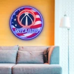 Washington Wizards Neon Sign Us Pennant Acrylic 1