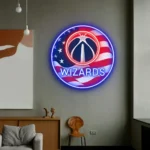 Washington Wizards Neon Sign Us Pennant Acrylic 1