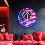 Washington Wizards Neon Sign Us Pennant Acrylic 1