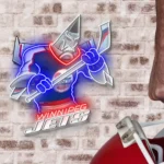 Winnipeg Jets Neon Sign Mascot Acrylic 1