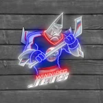 Winnipeg Jets Neon Sign Mascot Acrylic 1