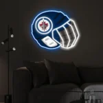 Winnipeg Jets Neon Sign Nhl Hockey Helmet Acrylic Led 1