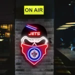 Winnipeg Jets Neon Sign Skull 1