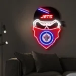 Winnipeg Jets Neon Sign Skull 1