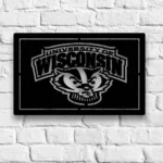 Wisconsin Badgers Metal Sign Badger Mascot 1