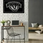 Wisconsin Badgers Metal Sign Badger Mascot 1
