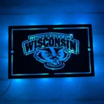 Wisconsin Badgers Metal Sign Badger Mascot 1