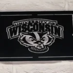 Wisconsin Badgers Metal Sign Badger Mascot 1