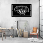 Wisconsin Badgers Metal Sign Badger Mascot 1
