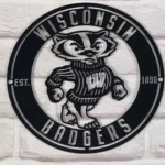 Wisconsin Badgers Metal Sign Ncaa Logo 1