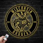 Wisconsin Badgers Metal Sign Ncaa Logo 1