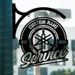 Yamaha Metal Sign Bespoke Logo Metal Hanging Sign Car Garage Decor 1