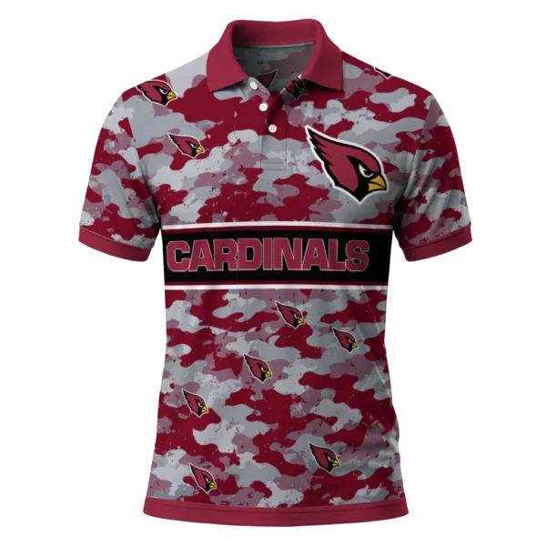 Arizona Cardinals Polo Shirt - Personalized Camo Band Red