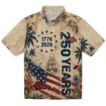 arkansas-razorbacks-hawaiian-shirt-personalized-america-250-collage-cream-best-selling.webp