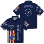 kansas-jayhawks-hawaiian-shirt-personalized-america-250-stars-blue-best-selling.webp